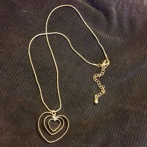 Heart silver necklace